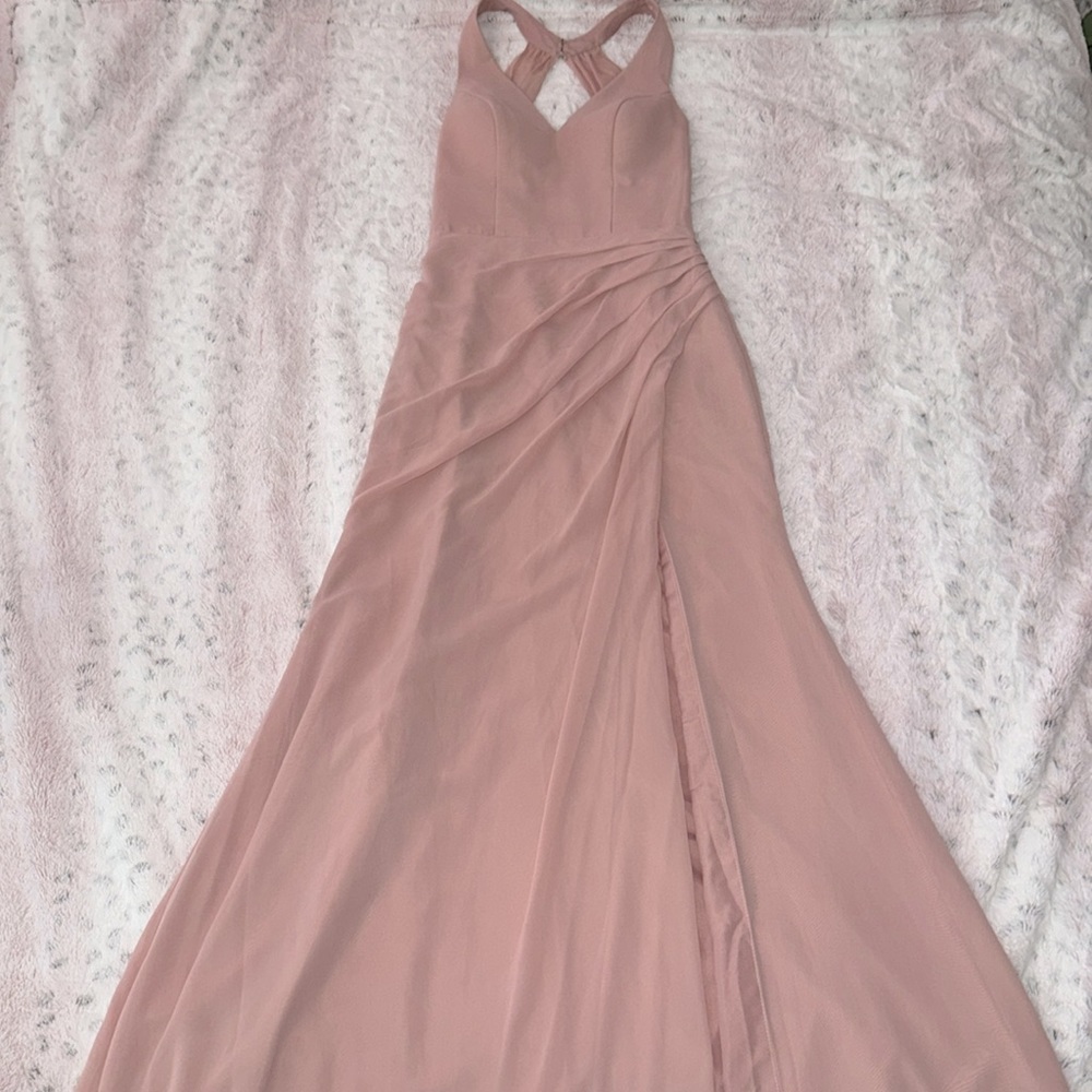 JJ’s House size 2 rose gold backless dress